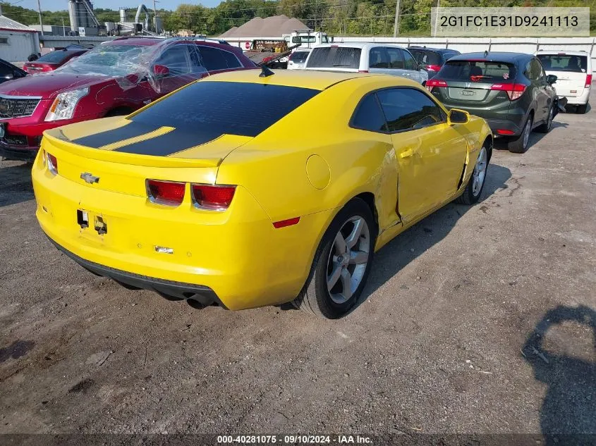 2013 Chevrolet Camaro 2Lt VIN: 2G1FC1E31D9241113 Lot: 40281075