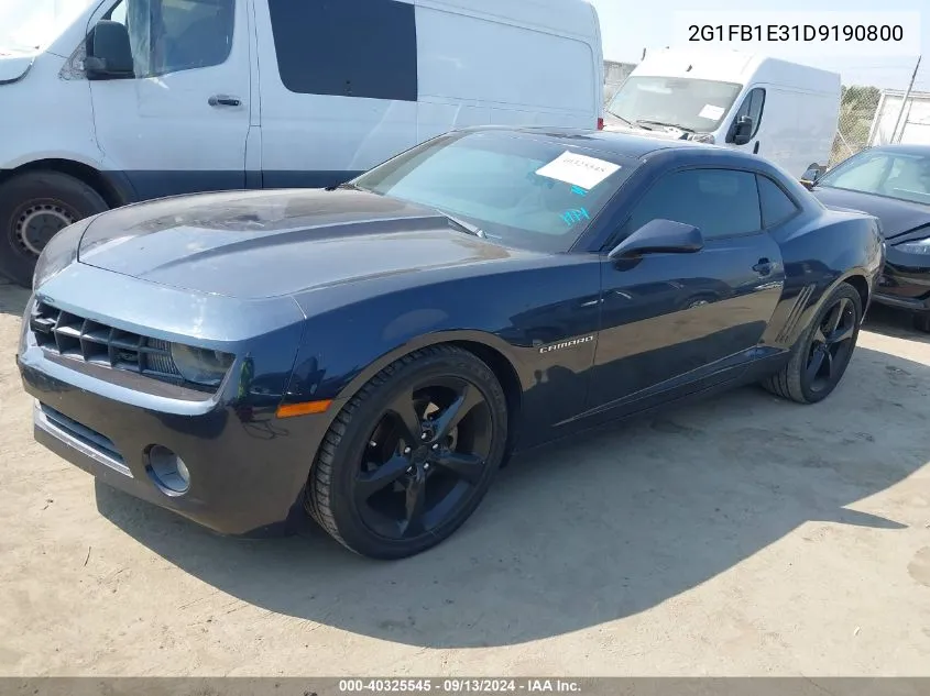 2013 Chevrolet Camaro 1Lt VIN: 2G1FB1E31D9190800 Lot: 40325545