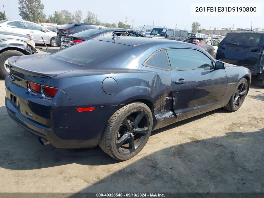 2G1FB1E31D9190800 2013 Chevrolet Camaro 1Lt