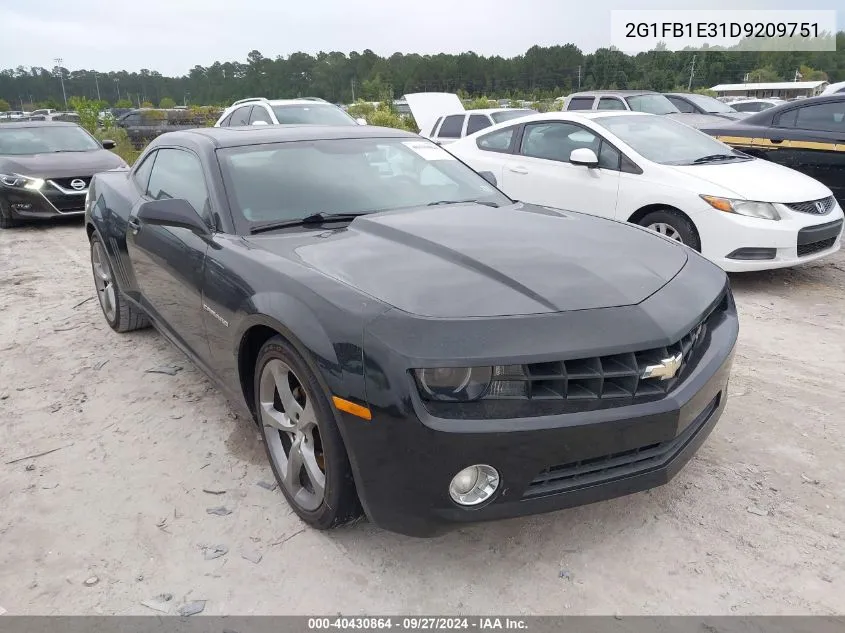 2013 Chevrolet Camaro 1Lt VIN: 2G1FB1E31D9209751 Lot: 40430864