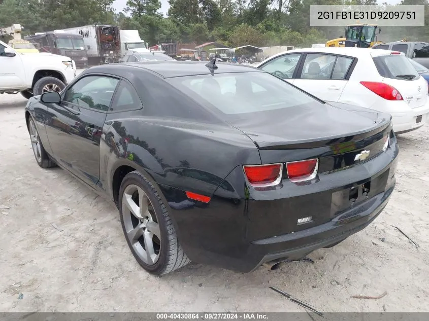 2013 Chevrolet Camaro 1Lt VIN: 2G1FB1E31D9209751 Lot: 40430864