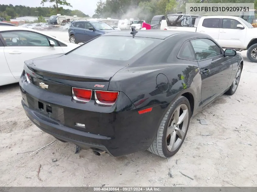 2013 Chevrolet Camaro 1Lt VIN: 2G1FB1E31D9209751 Lot: 40430864