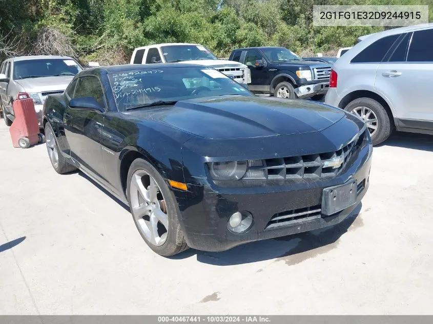 2013 Chevrolet Camaro 2Lt VIN: 2G1FG1E32D9244915 Lot: 40467441