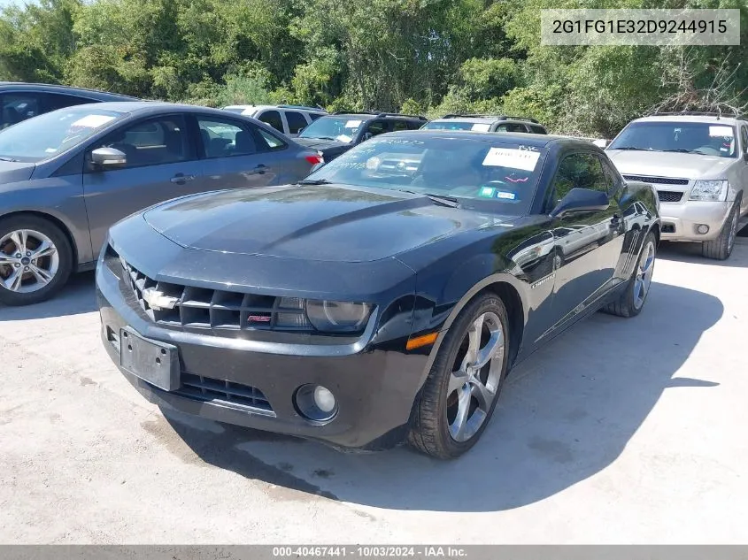 2013 Chevrolet Camaro 2Lt VIN: 2G1FG1E32D9244915 Lot: 40467441