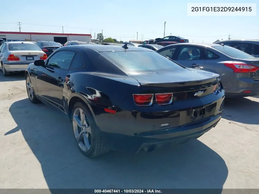 2013 Chevrolet Camaro 2Lt VIN: 2G1FG1E32D9244915 Lot: 40467441