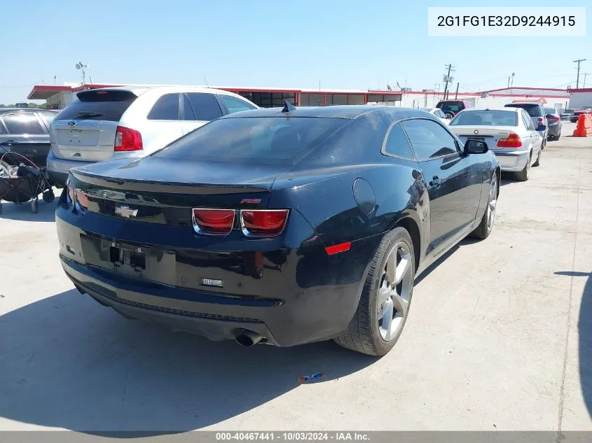 2013 Chevrolet Camaro 2Lt VIN: 2G1FG1E32D9244915 Lot: 40467441