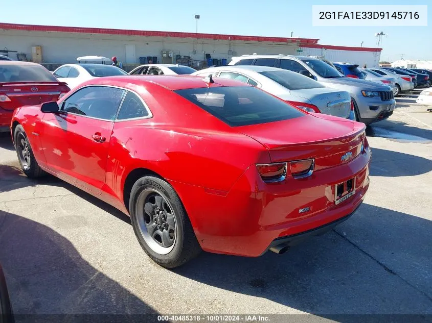 2013 Chevrolet Camaro Ls VIN: 2G1FA1E33D9145716 Lot: 40485318