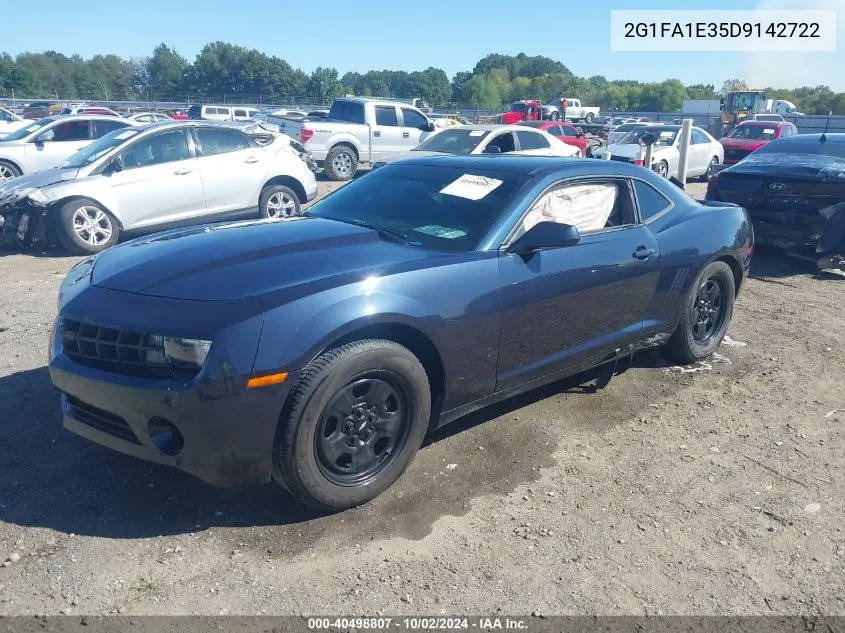 2013 Chevrolet Camaro 2Ls VIN: 2G1FA1E35D9142722 Lot: 40498807