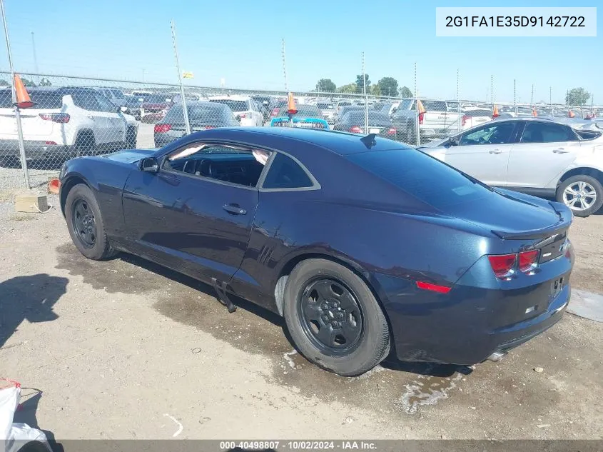 2013 Chevrolet Camaro 2Ls VIN: 2G1FA1E35D9142722 Lot: 40498807