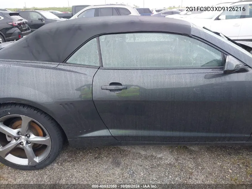 2013 Chevrolet Camaro 2Lt VIN: 2G1FC3D3XD9126216 Lot: 40532058