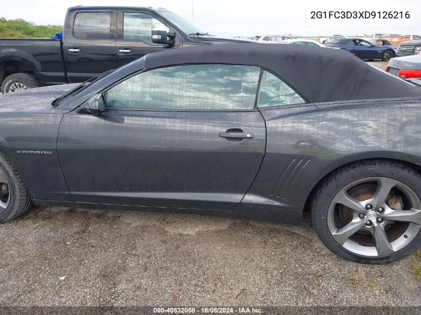 2013 Chevrolet Camaro 2Lt VIN: 2G1FC3D3XD9126216 Lot: 40532058