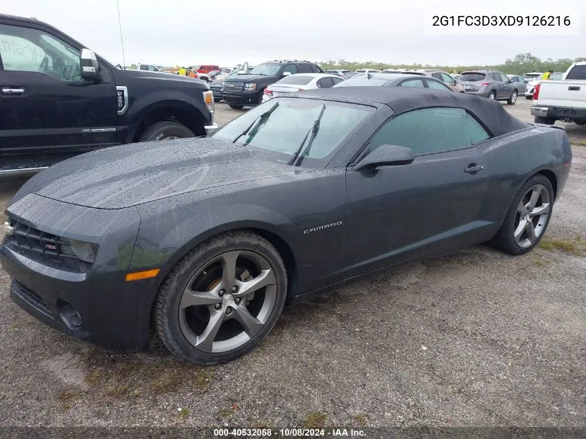 2013 Chevrolet Camaro 2Lt VIN: 2G1FC3D3XD9126216 Lot: 40532058