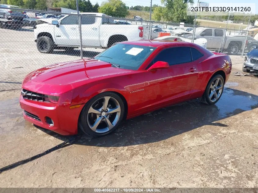 2013 Chevrolet Camaro Lt VIN: 2G1FB1E33D9141260 Lot: 40562217