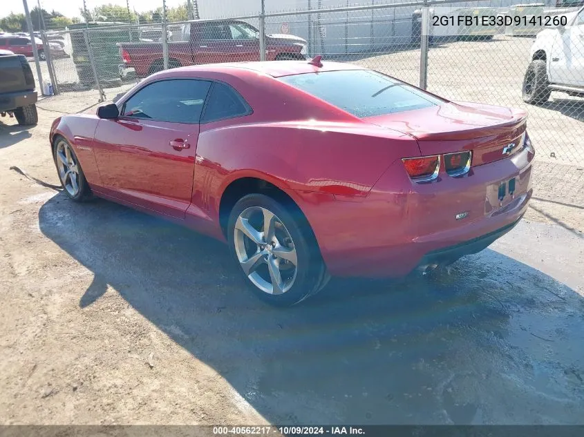 2013 Chevrolet Camaro Lt VIN: 2G1FB1E33D9141260 Lot: 40562217