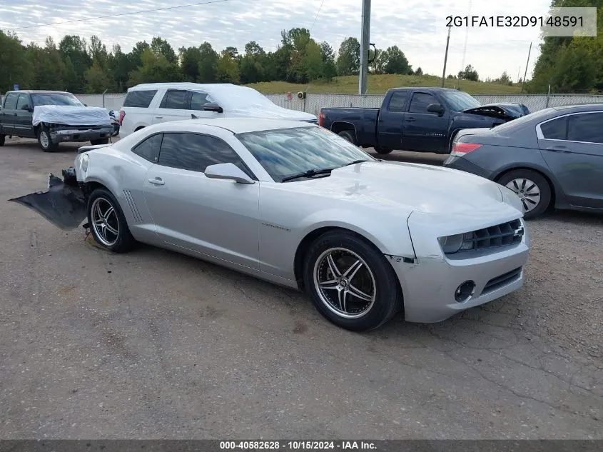 2013 Chevrolet Camaro 2Ls VIN: 2G1FA1E32D9148591 Lot: 40582628