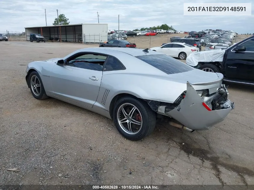 2013 Chevrolet Camaro 2Ls VIN: 2G1FA1E32D9148591 Lot: 40582628