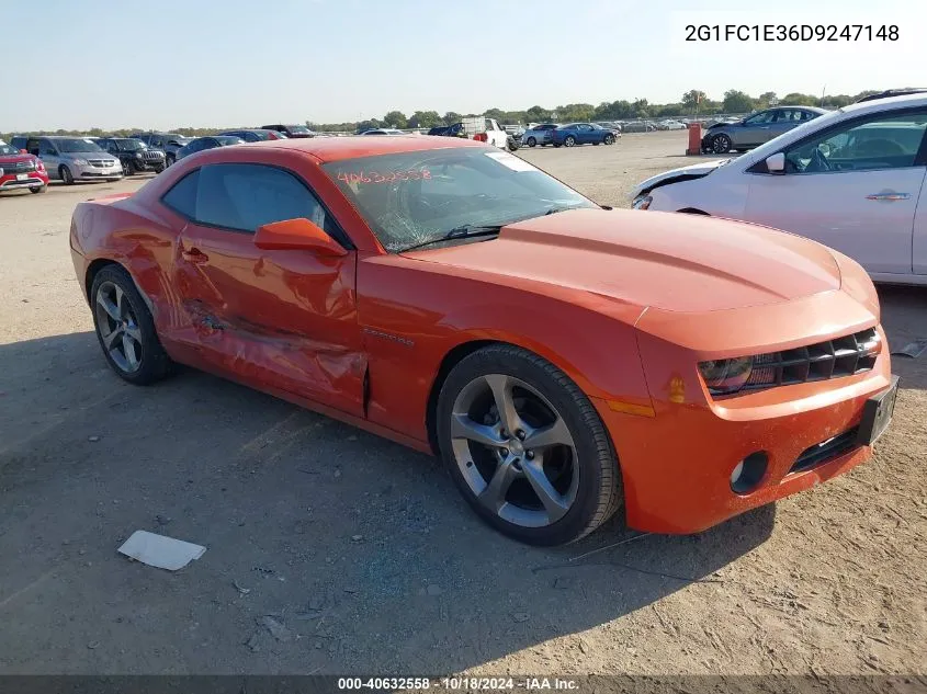 2G1FC1E36D9247148 2013 Chevrolet Camaro 2Lt