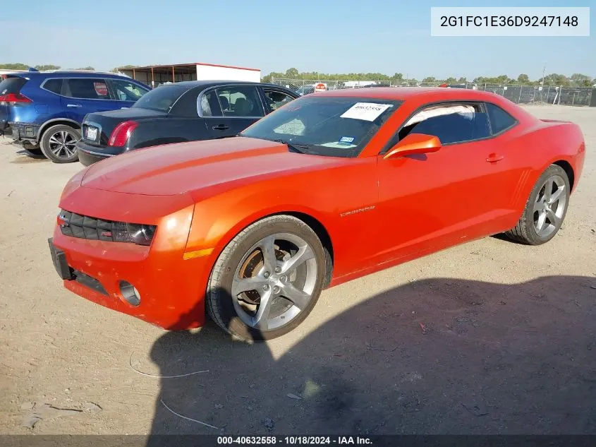 2G1FC1E36D9247148 2013 Chevrolet Camaro 2Lt