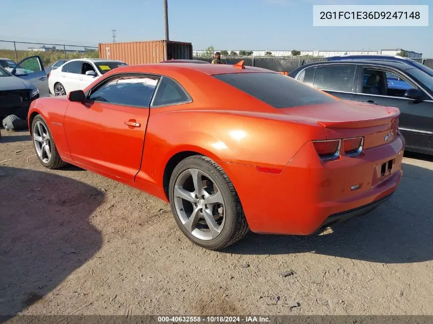 2013 Chevrolet Camaro 2Lt VIN: 2G1FC1E36D9247148 Lot: 40632558