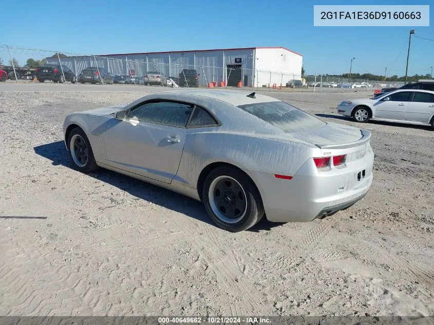 2013 Chevrolet Camaro 2Ls VIN: 2G1FA1E36D9160663 Lot: 40649662