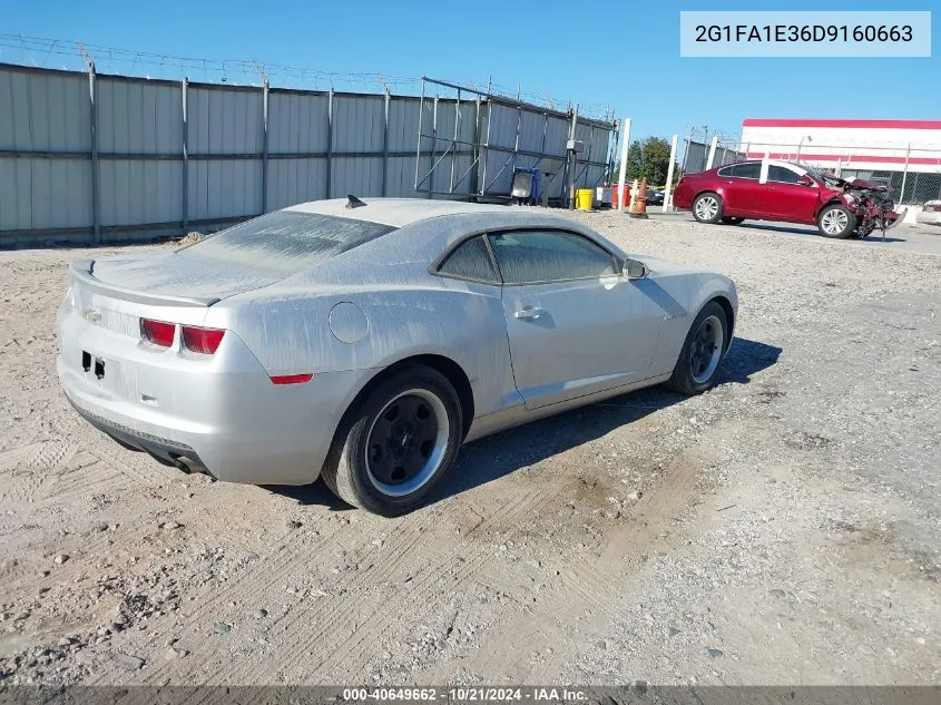 2013 Chevrolet Camaro 2Ls VIN: 2G1FA1E36D9160663 Lot: 40649662