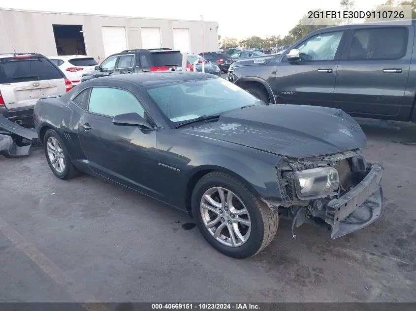 2013 Chevrolet Camaro 1Lt VIN: 2G1FB1E30D9110726 Lot: 40669151