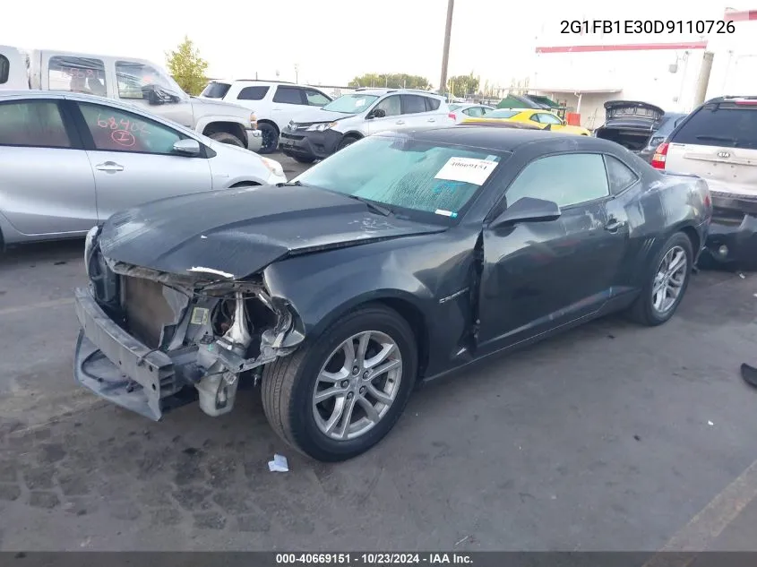 2013 Chevrolet Camaro 1Lt VIN: 2G1FB1E30D9110726 Lot: 40669151