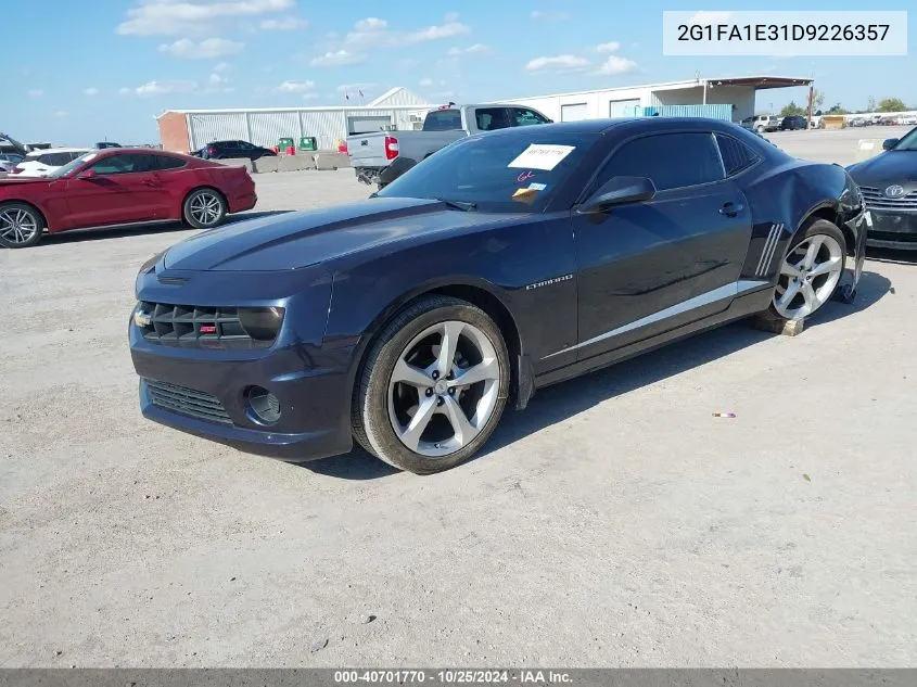 2013 Chevrolet Camaro 2Ls VIN: 2G1FA1E31D9226357 Lot: 40701770