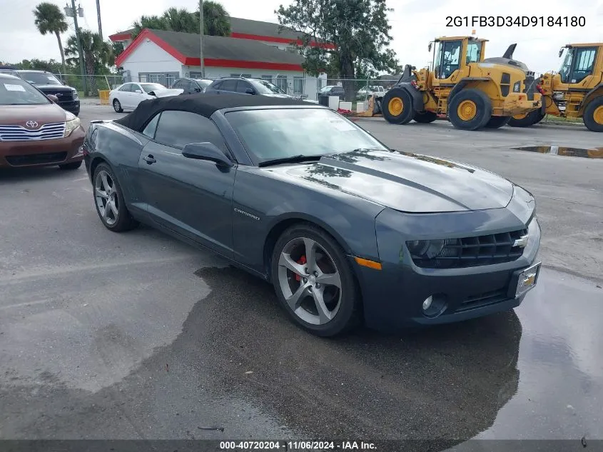 2013 Chevrolet Camaro 1Lt VIN: 2G1FB3D34D9184180 Lot: 40720204