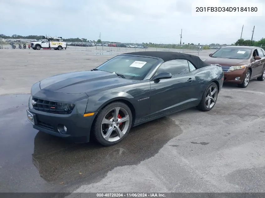 2013 Chevrolet Camaro 1Lt VIN: 2G1FB3D34D9184180 Lot: 40720204