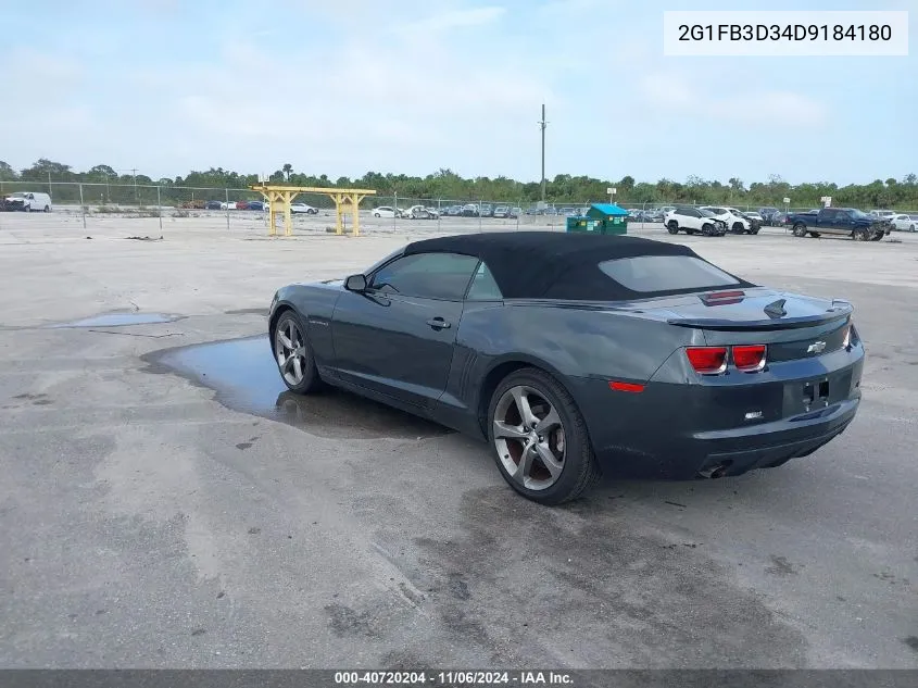 2013 Chevrolet Camaro 1Lt VIN: 2G1FB3D34D9184180 Lot: 40720204