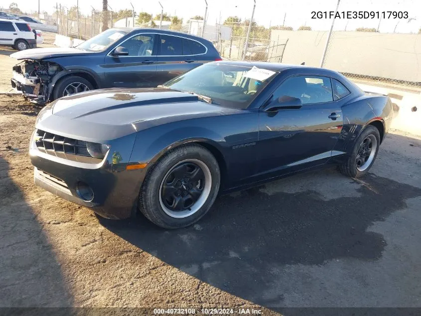 2013 Chevrolet Camaro 2Ls VIN: 2G1FA1E35D9117903 Lot: 40732108