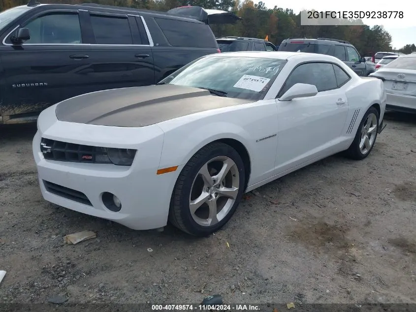 2013 Chevrolet Camaro Lt VIN: 2G1FC1E35D9238778 Lot: 40749574