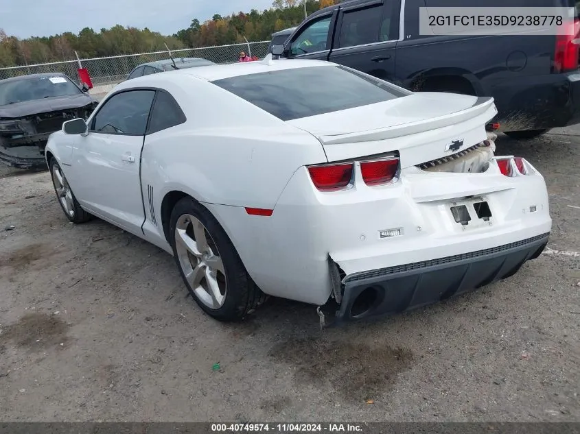 2013 Chevrolet Camaro Lt VIN: 2G1FC1E35D9238778 Lot: 40749574