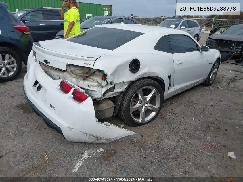 2013 Chevrolet Camaro Lt VIN: 2G1FC1E35D9238778 Lot: 40749574