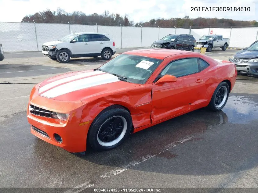 2013 Chevrolet Camaro 2Ls VIN: 2G1FA1E36D9184610 Lot: 40774323