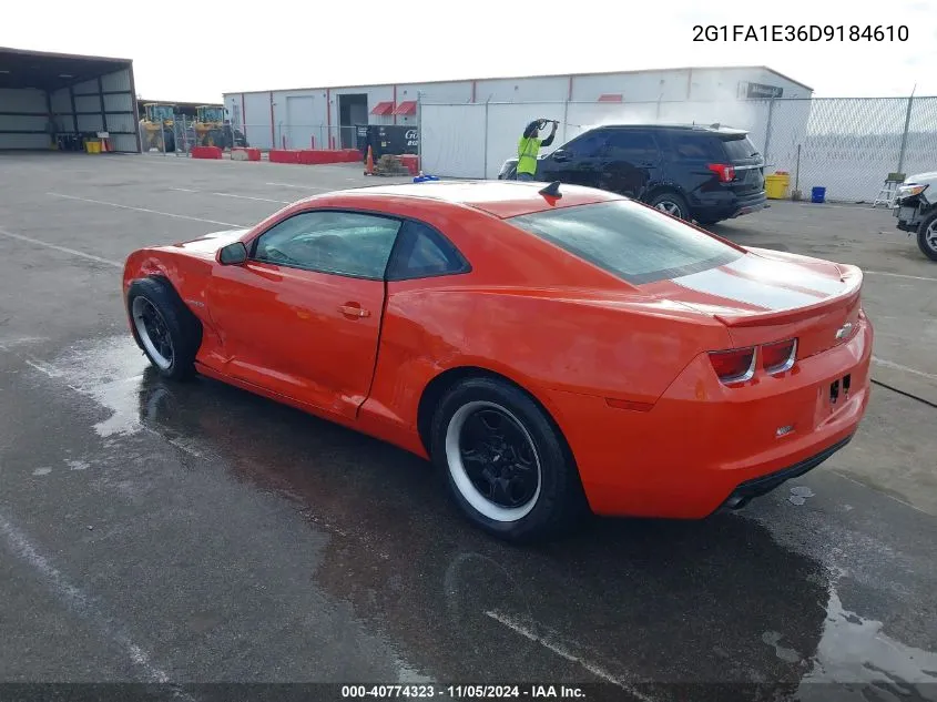 2013 Chevrolet Camaro 2Ls VIN: 2G1FA1E36D9184610 Lot: 40774323