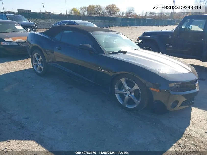 2013 Chevrolet Camaro 1Lt VIN: 2G1FB3D3XD9243314 Lot: 40782176