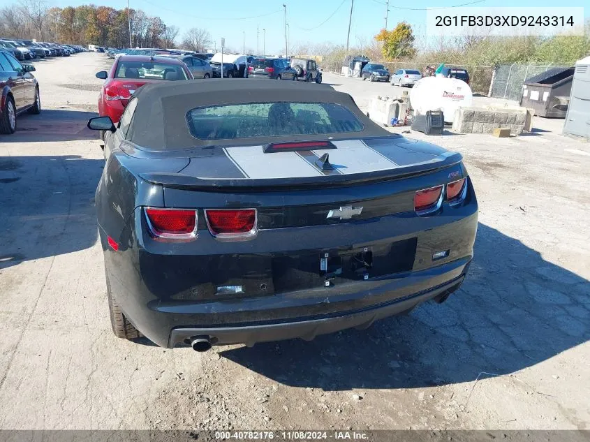 2013 Chevrolet Camaro 1Lt VIN: 2G1FB3D3XD9243314 Lot: 40782176