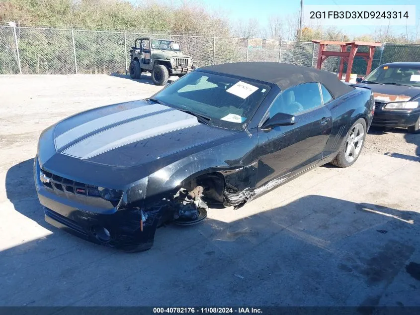 2013 Chevrolet Camaro 1Lt VIN: 2G1FB3D3XD9243314 Lot: 40782176