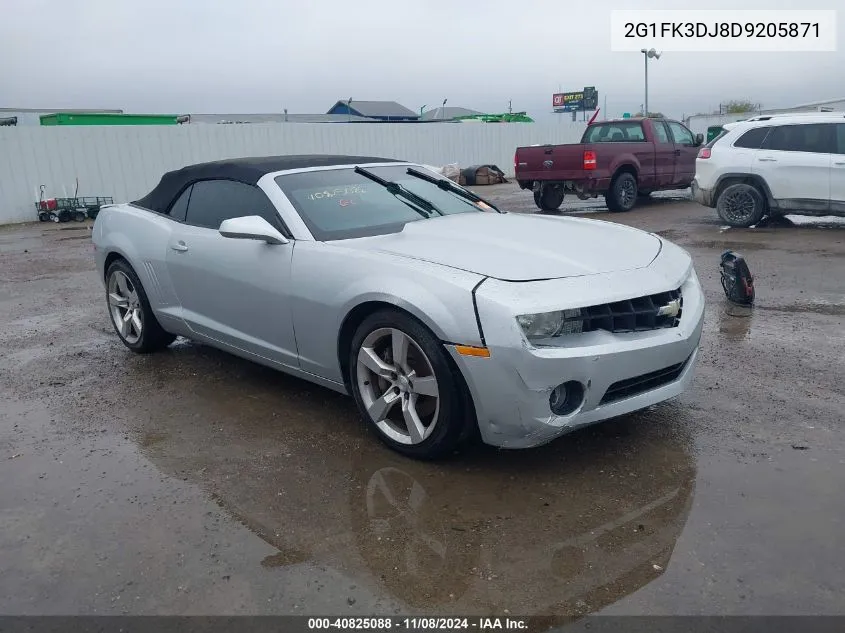 2013 Chevrolet Camaro 2Ss VIN: 2G1FK3DJ8D9205871 Lot: 40825088