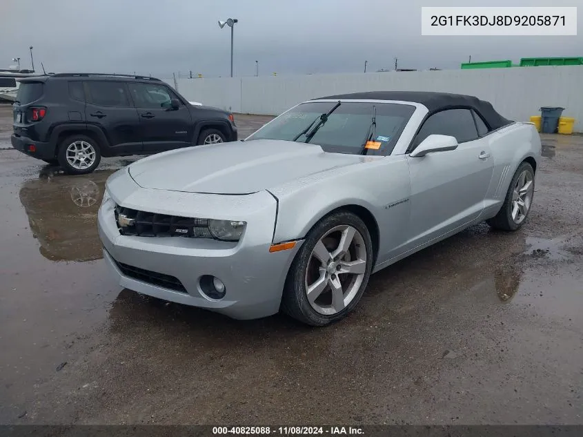 2013 Chevrolet Camaro 2Ss VIN: 2G1FK3DJ8D9205871 Lot: 40825088