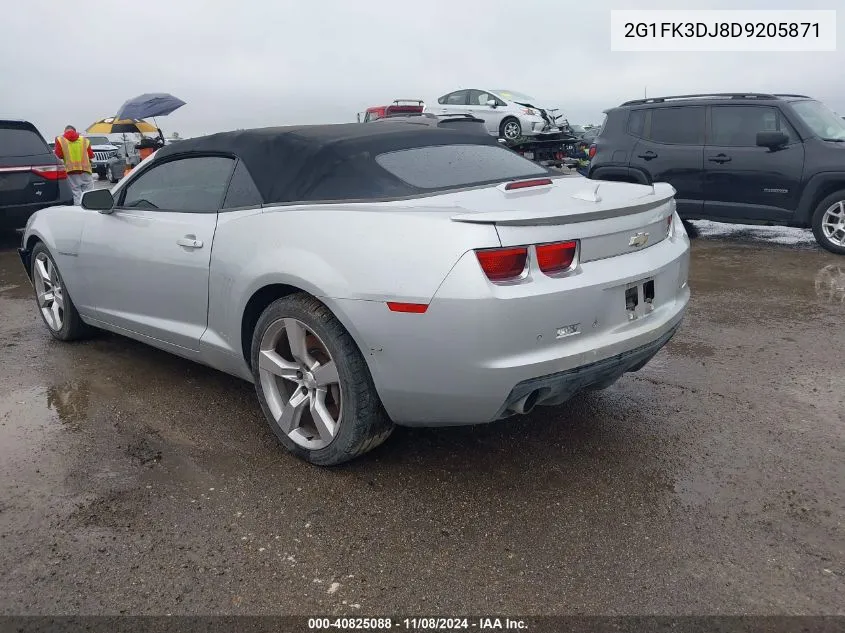 2013 Chevrolet Camaro 2Ss VIN: 2G1FK3DJ8D9205871 Lot: 40825088