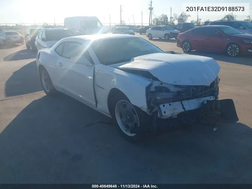 2013 Chevrolet Camaro 2Ls VIN: 2G1FA1E32D9188573 Lot: 40849648