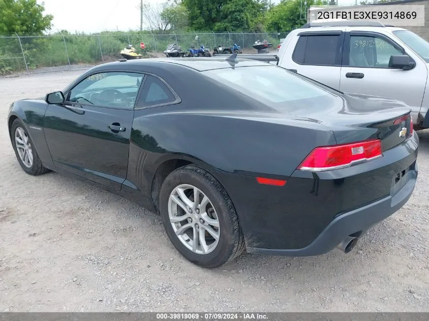 2G1FB1E3XE9314869 2014 Chevrolet Camaro 1Lt