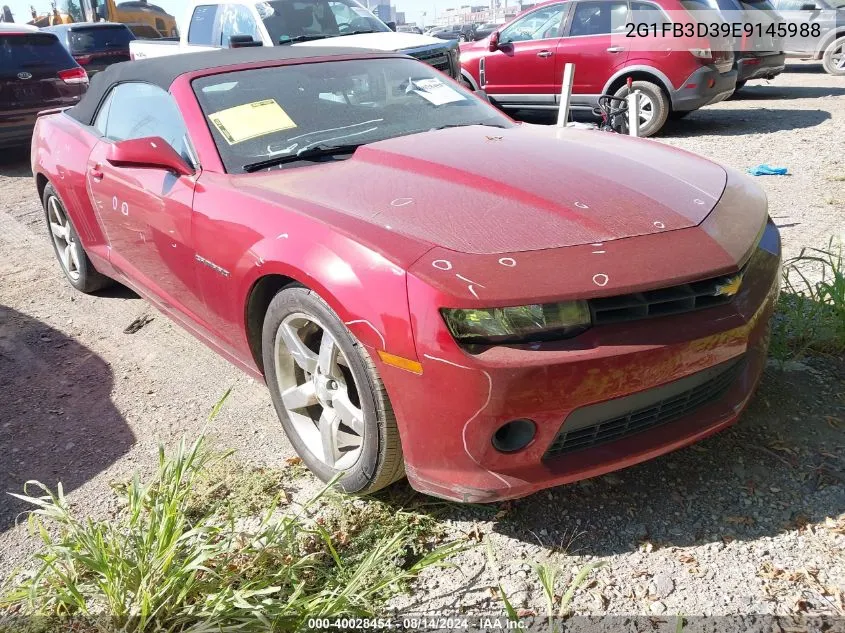 2014 Chevrolet Camaro 1Lt VIN: 2G1FB3D39E9145988 Lot: 40028454