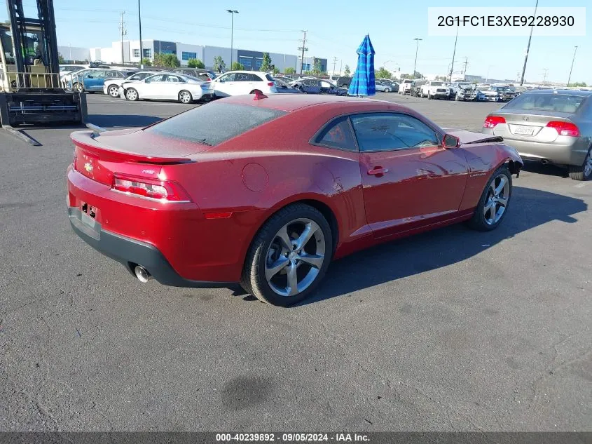 2014 Chevrolet Camaro 2Lt VIN: 2G1FC1E3XE9228930 Lot: 40239892