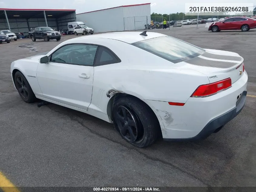 2014 Chevrolet Camaro 2Ls VIN: 2G1FA1E38E9266288 Lot: 40270934