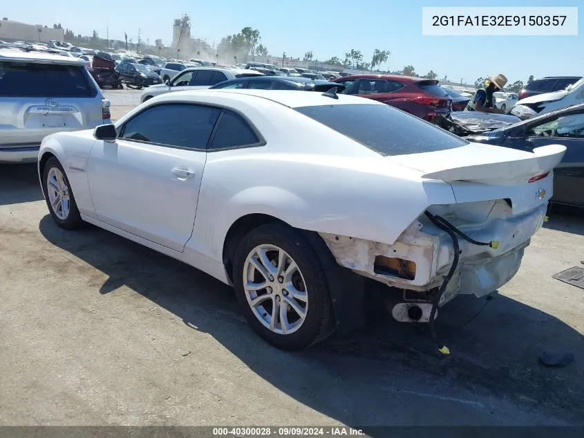 2014 Chevrolet Camaro 2Ls VIN: 2G1FA1E32E9150357 Lot: 40300028