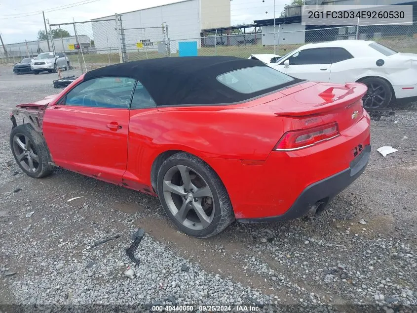 2014 Chevrolet Camaro 2Lt VIN: 2G1FC3D34E9260530 Lot: 40440050